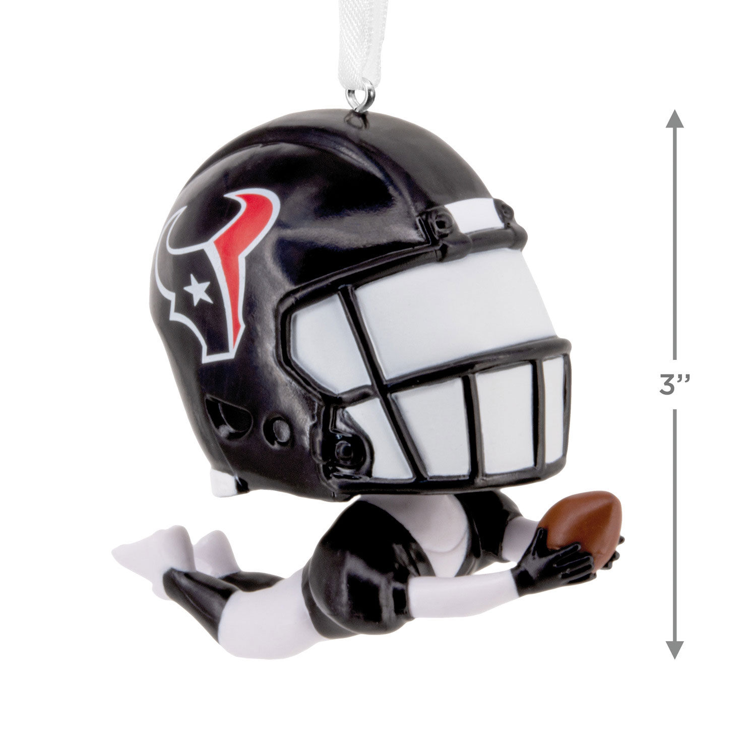 Houston Texans Bobblehead Christmas Ornament measurement image number 3