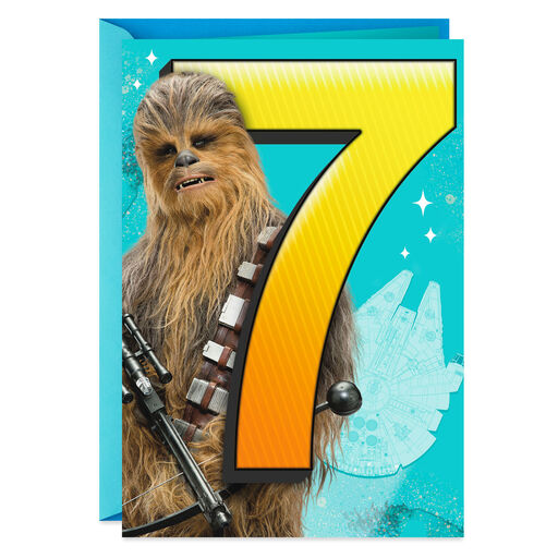 Star Wars™ Chewbacca™ 7th Birthday Card With Sound, 
