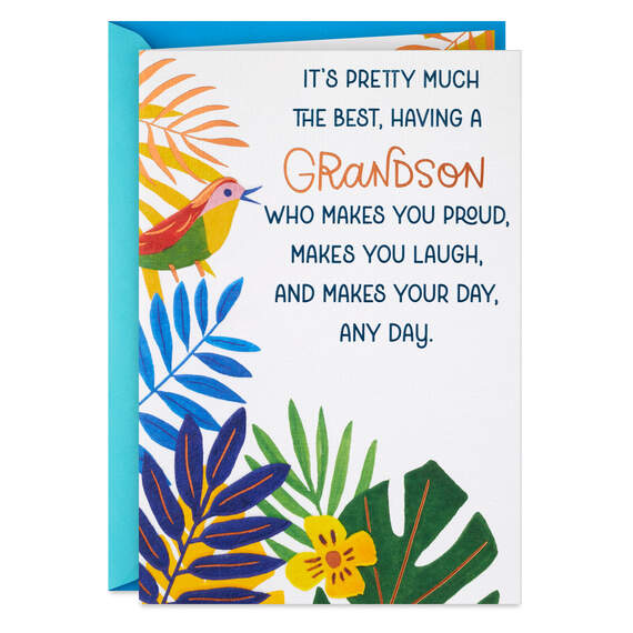 You Make Me Proud Father's Day Card for Grandson, , large image number 1