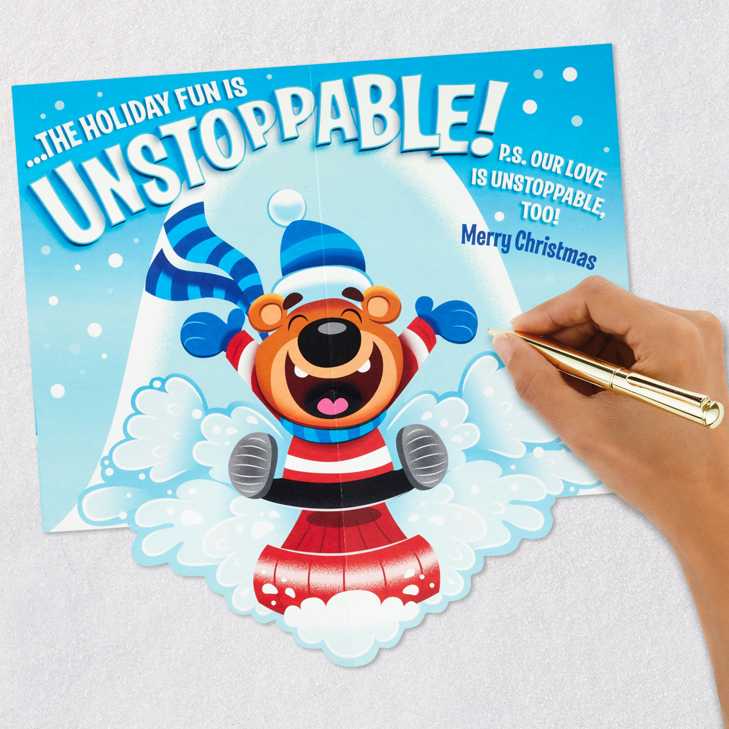 Unstoppable Fun and Love Pop-Up Christmas Card for Grandson for only USD 3.99 | Hallmark