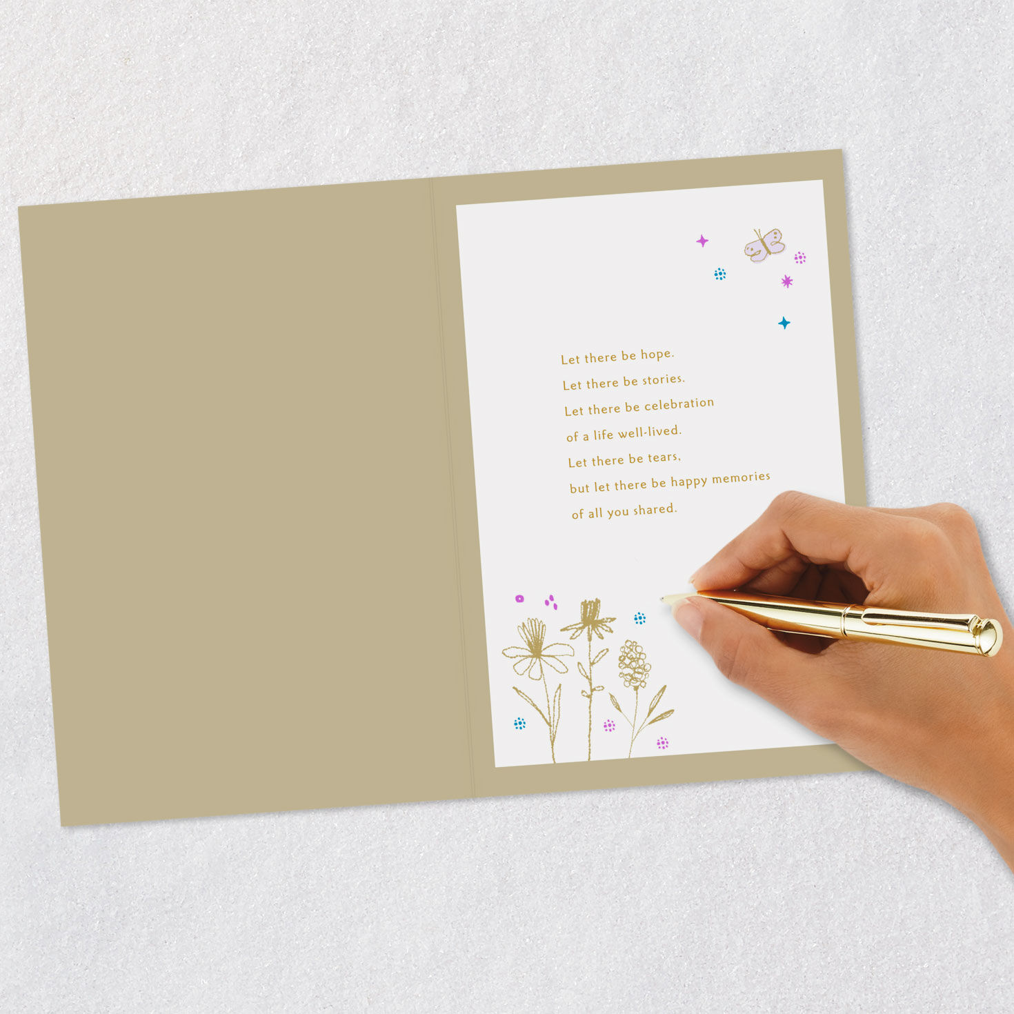 Let There Be Happy Memories Sympathy Card, , large image number 6