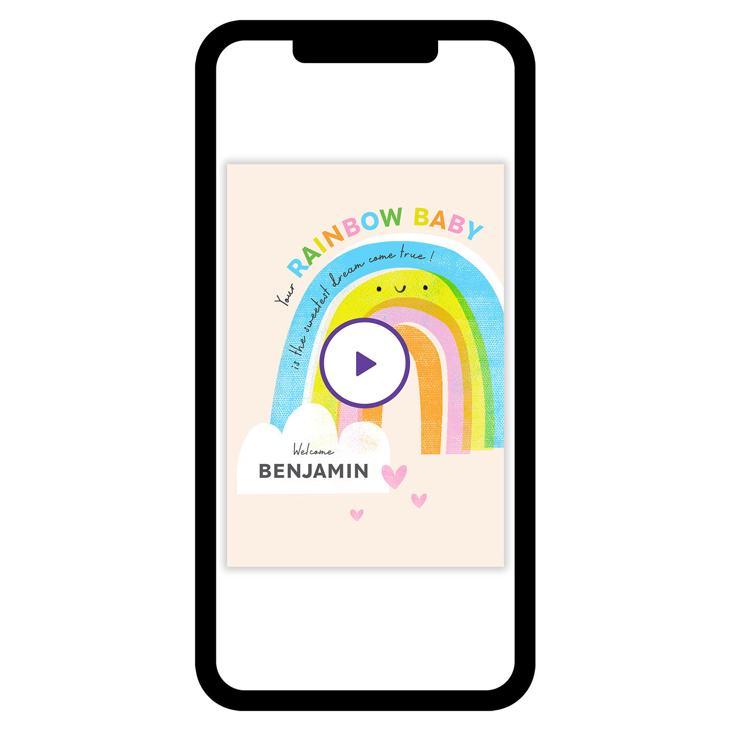 Sweet Dream Come True Rainbow Baby eCard