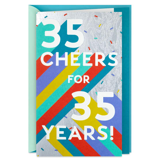 35 Cheers for 35 Years 35th Birthday Card, , large image number 1
