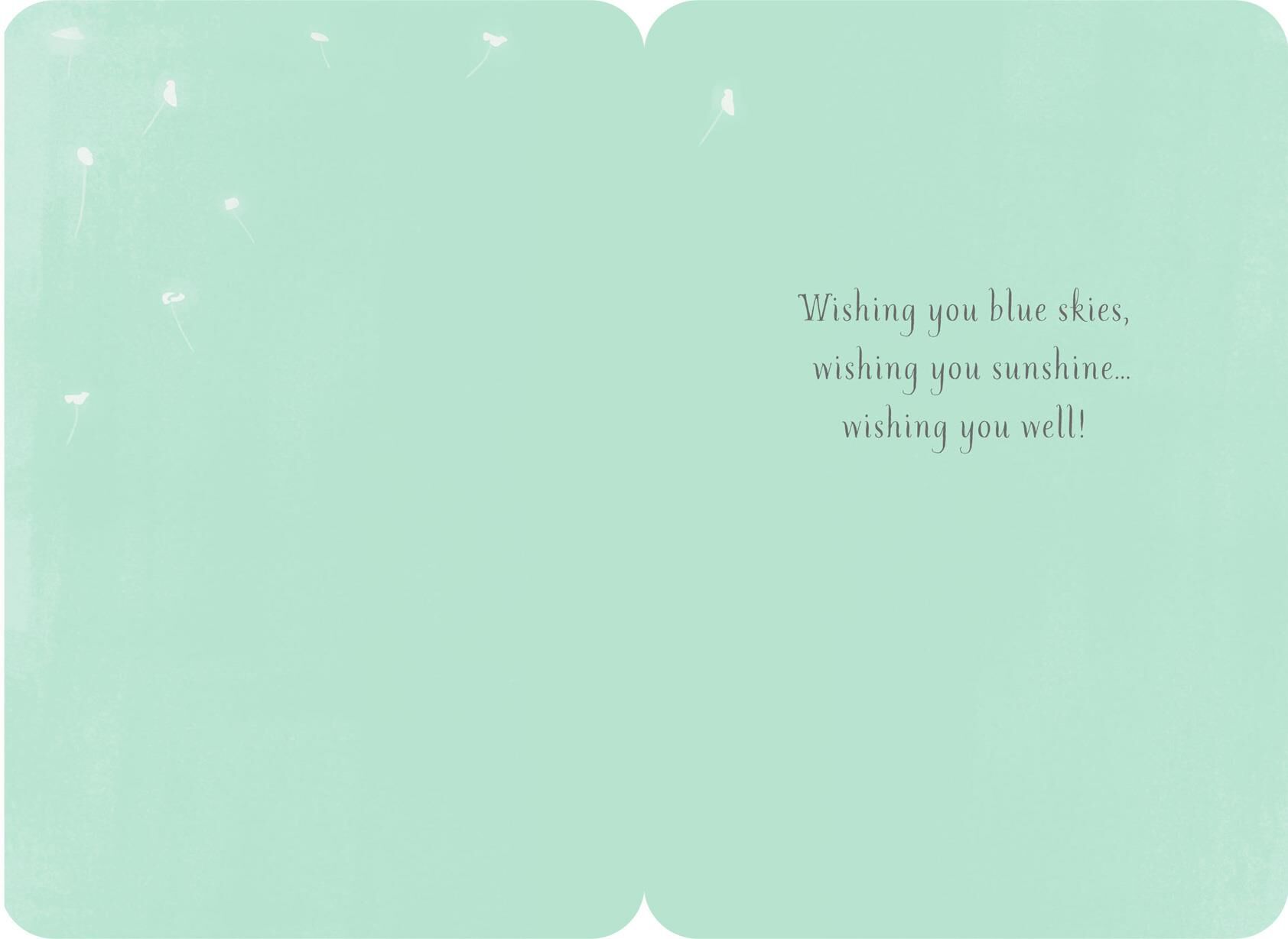 Wishing You Blue Skies Get Well Card