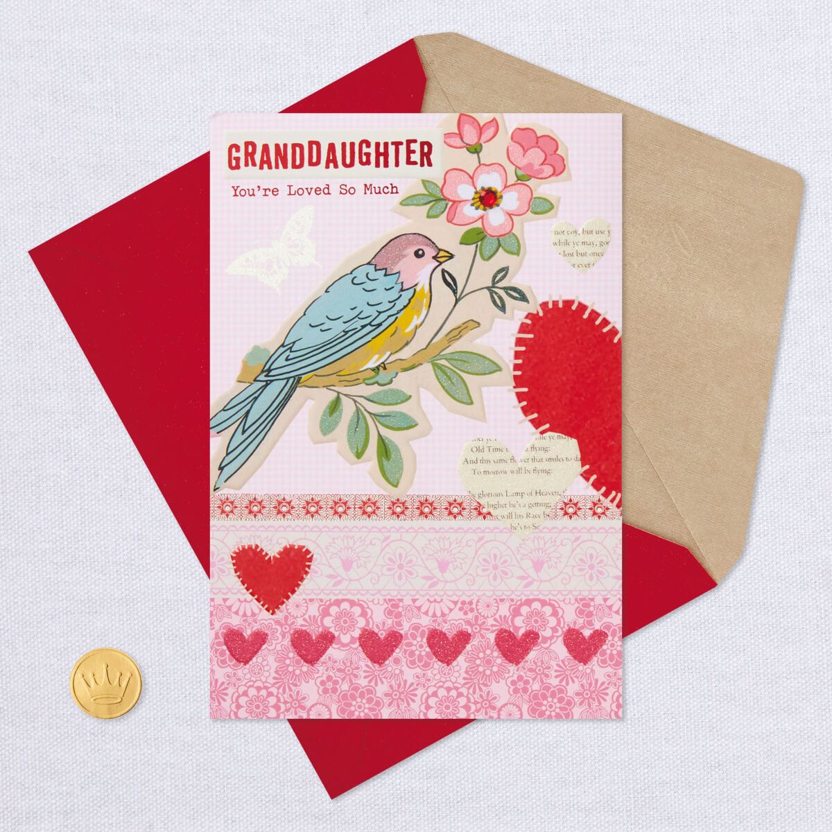 You're Loved So Much Valentine's Day Card for Granddaughter Greeting