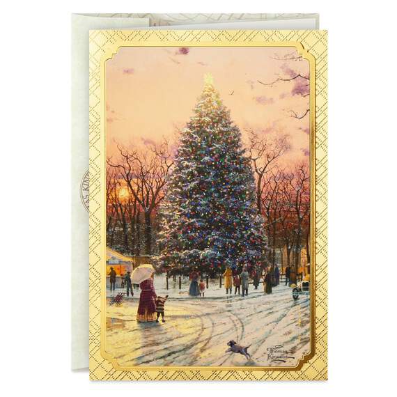 Thomas Kinkade Town Square Christmas Cards, Box of 12, , large image number 3