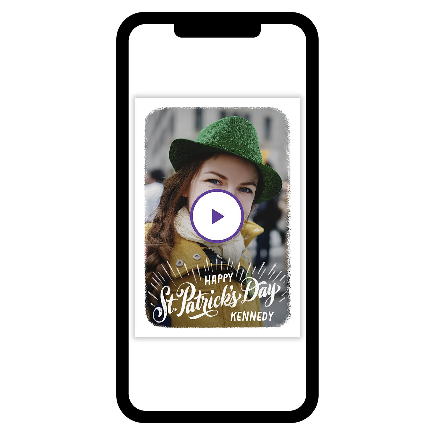 White Frame Vertical St. Patrick's Day eCard