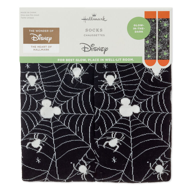 Disney Mickey Mouse Glow-in-the-Dark Crew Socks  image number 6