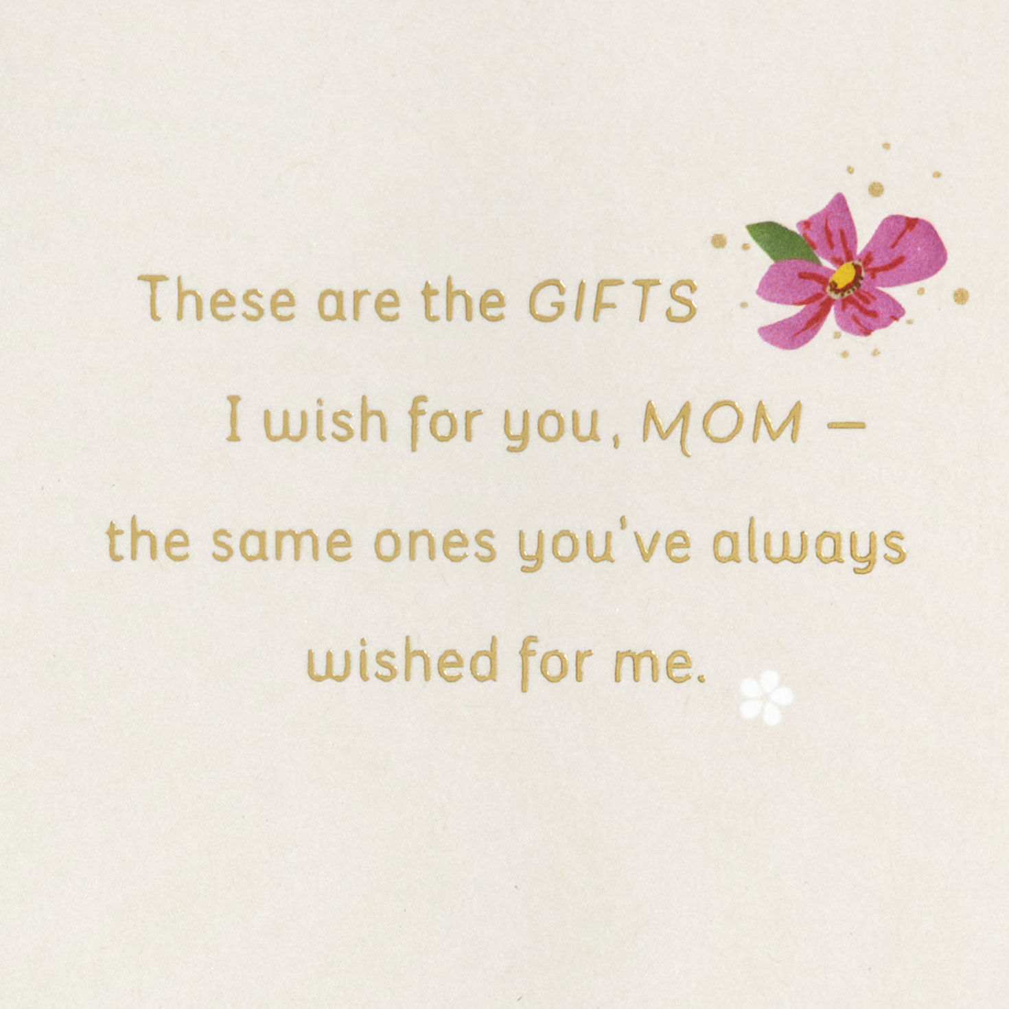 Flowers on Blue Mom Birthday Card Sentiment image number 3