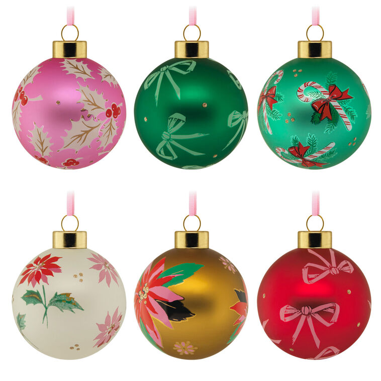 Lacey Chabert Collection Glass Hallmark Ornaments, Set of 6