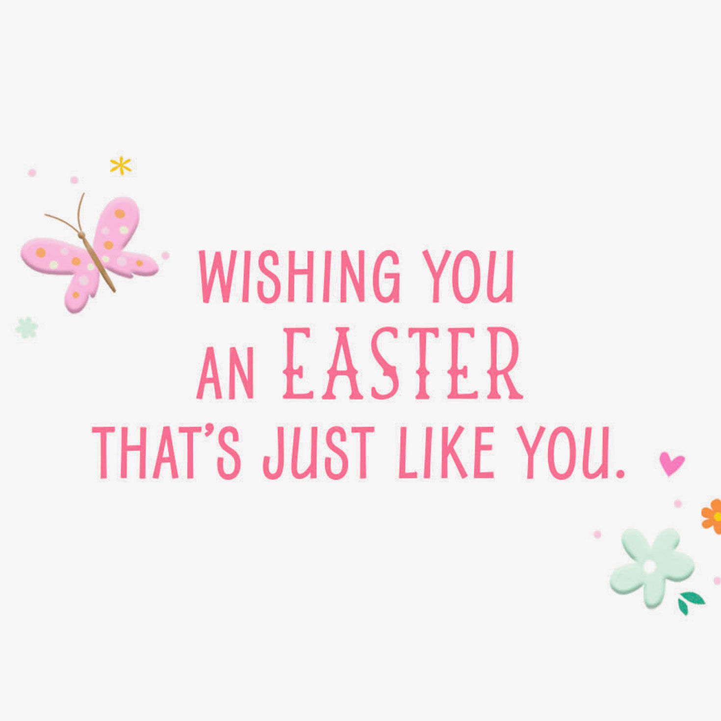 Flower Wreath with Bunnies on Pink Easter Card for Kids Sentiment image number 2