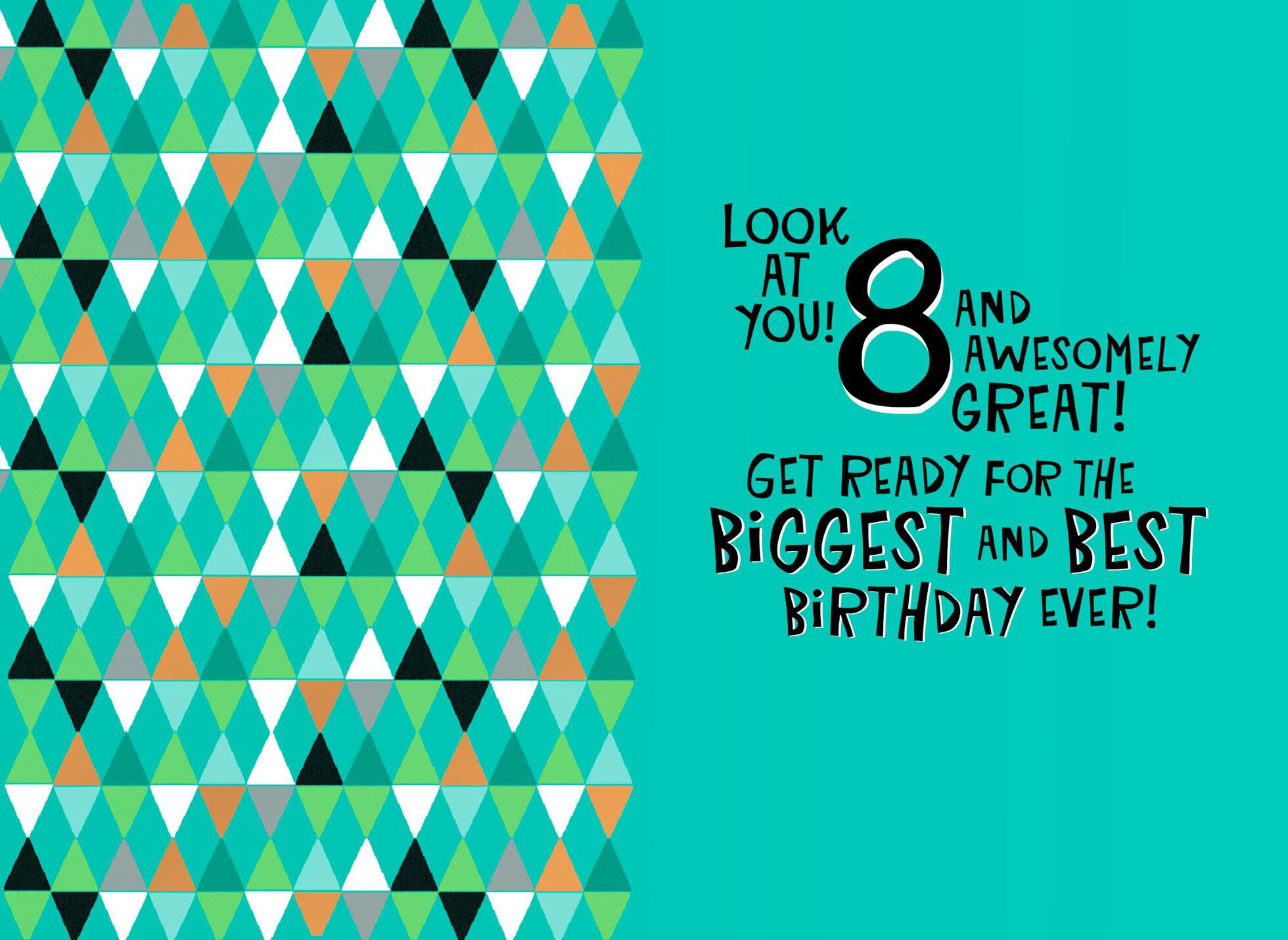 Birthday Cards BDay Cards Hallmark - 8 And Awesome Birthday Card Root 399HKB4376 PV.2.HKB4376 Source Image