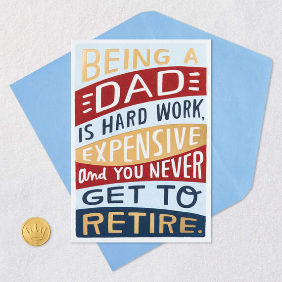 Being a Dad Is Hard Work Funny Father's Day Card for Dad, , large image number 5
