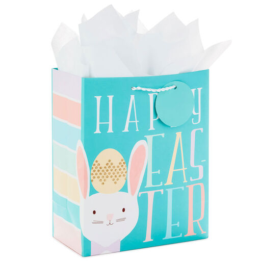 9.6" Pastel Medium Easter Gift Bag With Tissue and Tag, 