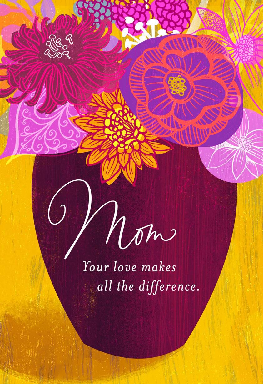 Colorful Floral Bouquet Birthday Card for Mom