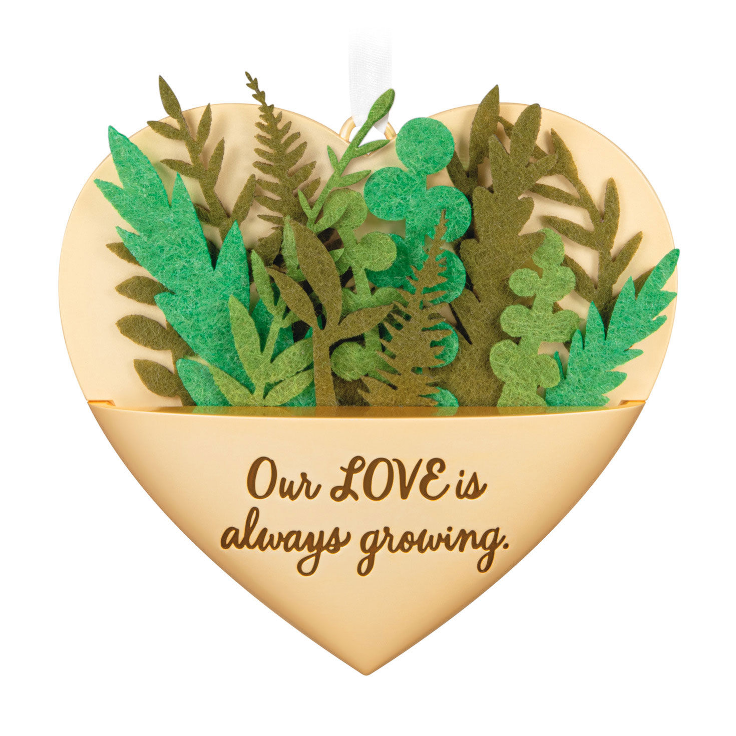 Growing In Love Metal & Fabric Ornament for only USD 17.99 | Hallmark