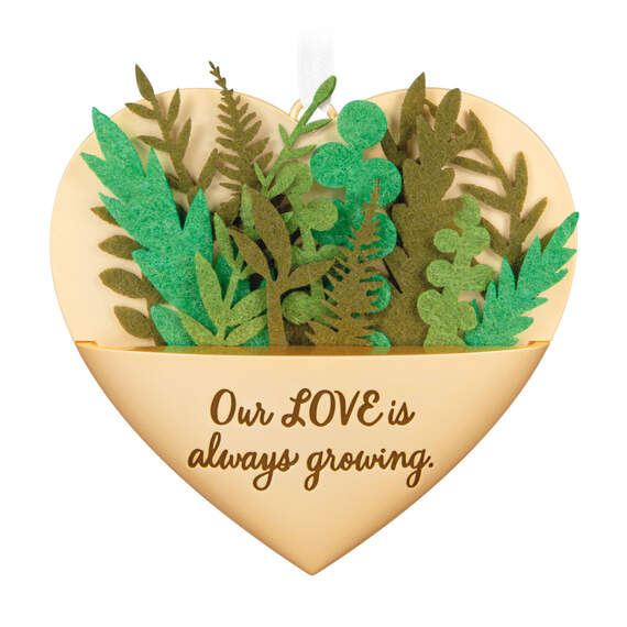 Growing In Love Metal & Fabric Ornament, , large image number 1