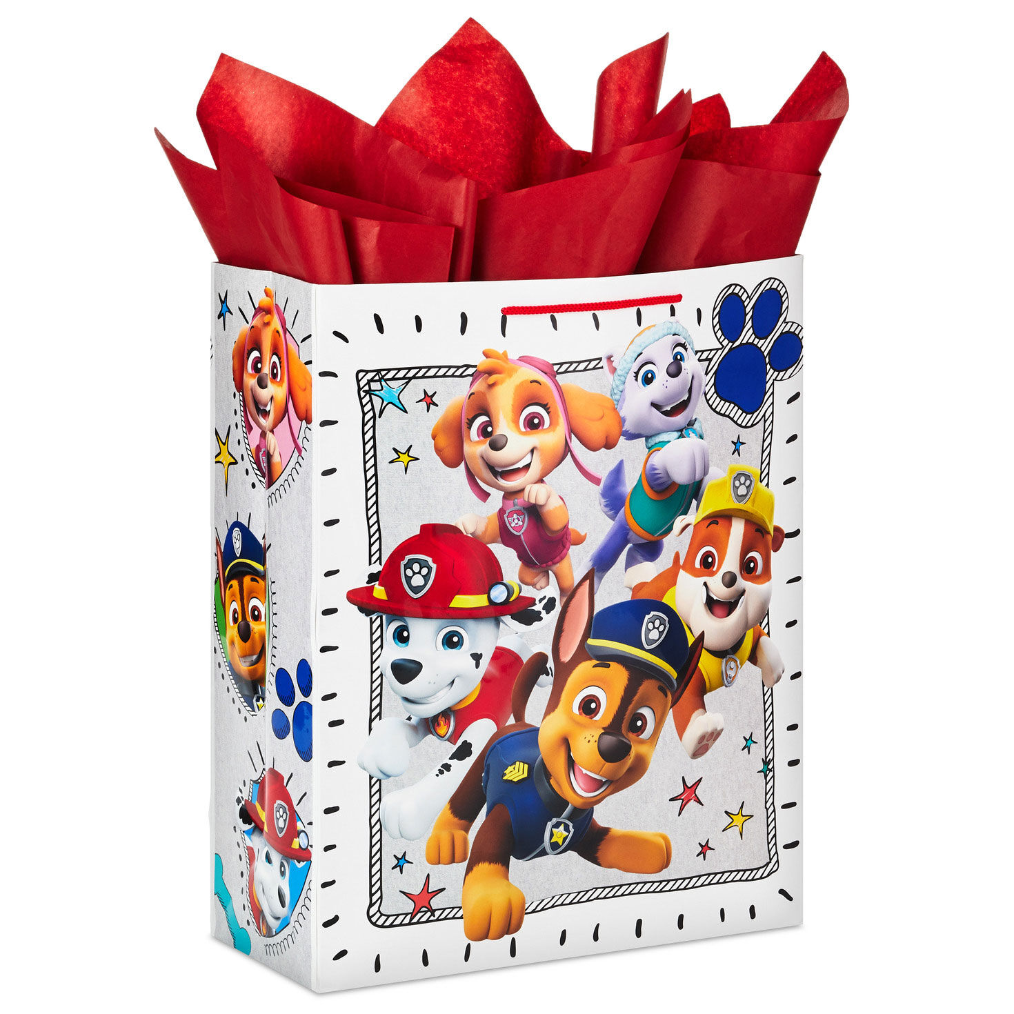 Paw Patrol™ Pups on White Extra-Large Gift Bag With Tissue Paper