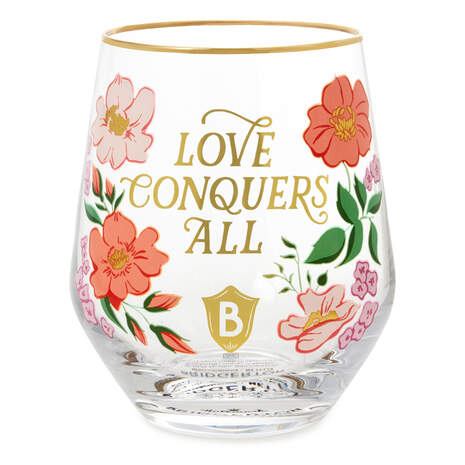 Bridgerton Love Conquers All Stemless Wine Glass, , large