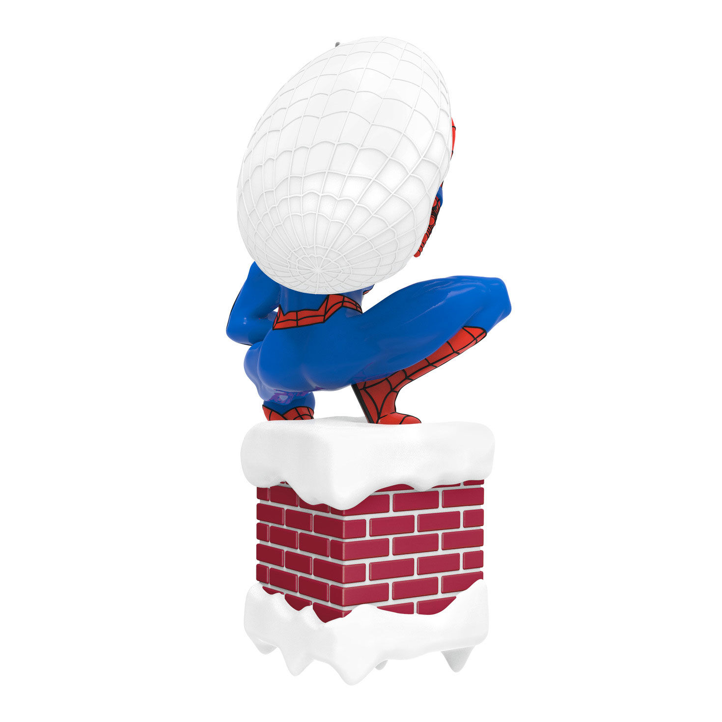 Spider-Man on Chimney Keepsake Ornament Back image number 6