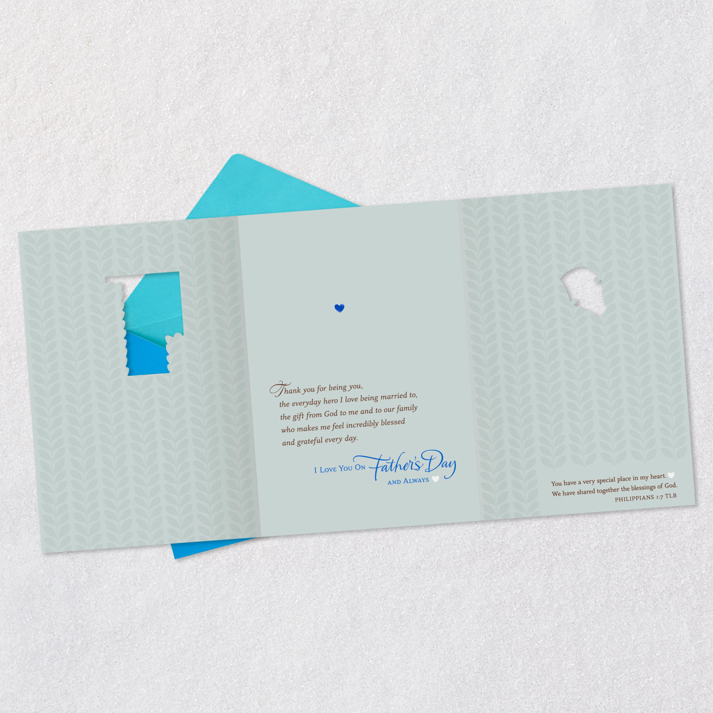 Dragonflies Religious Thank You Card for Husband Open card with envelope image number 6