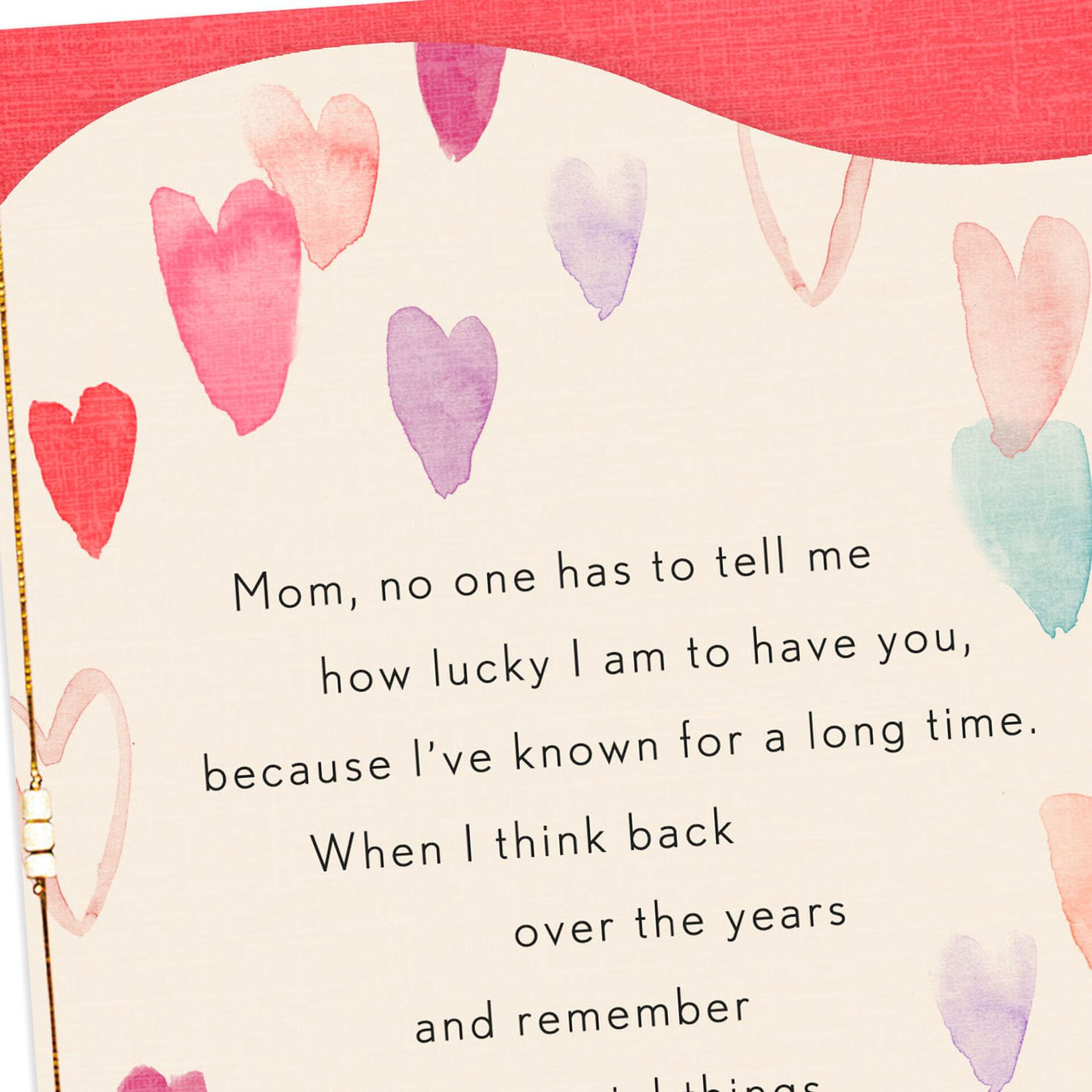 Watercolor Hearts Valentine's Day Card for Mother - Greeting Cards ...