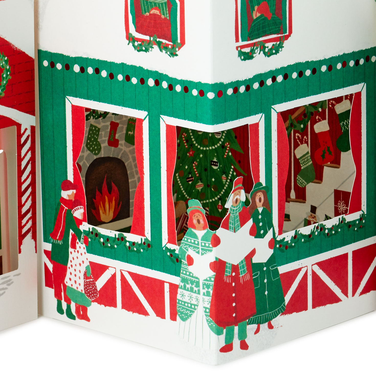 Jumbo Christmas Village Pop-Up Christmas Card upclose view image number 5