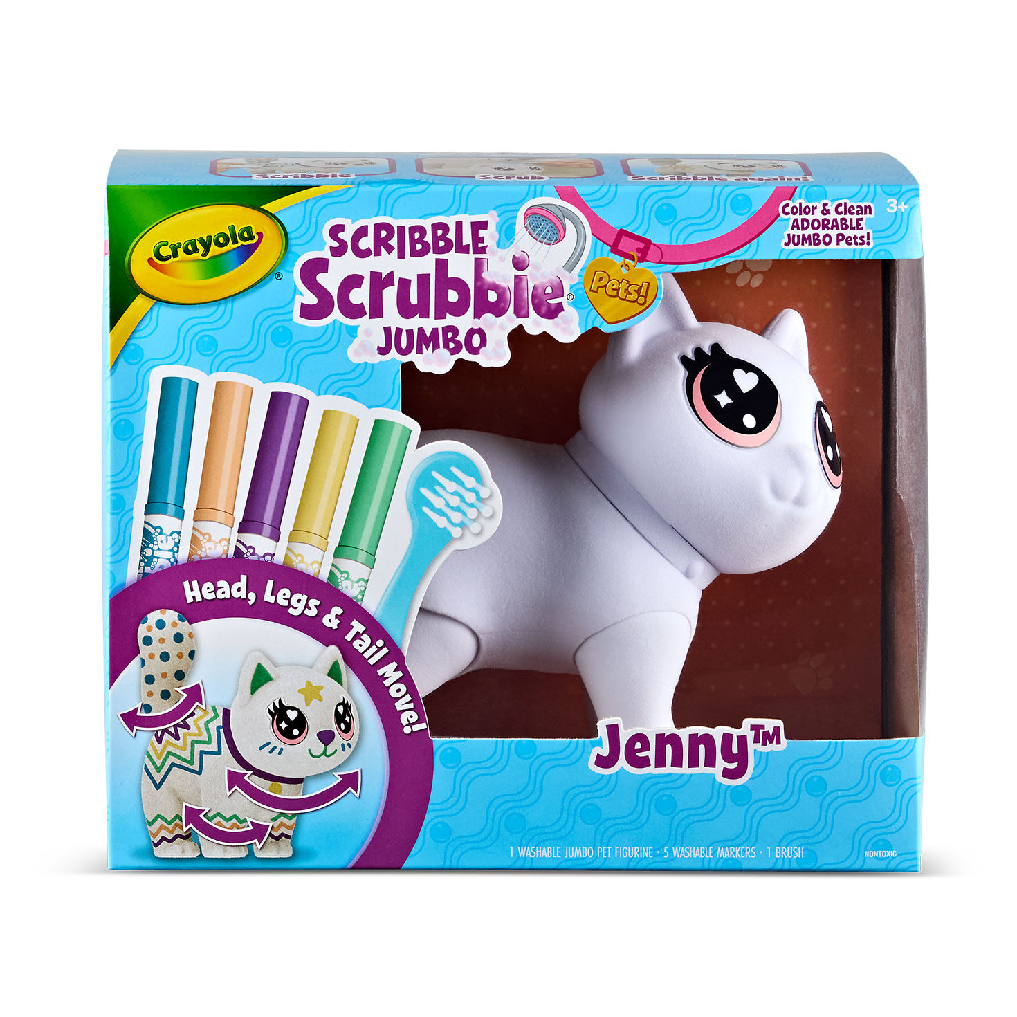 Crayola Scribble Scrubbies Jenny Jumbo Cat Coloring Set, , large image number 3