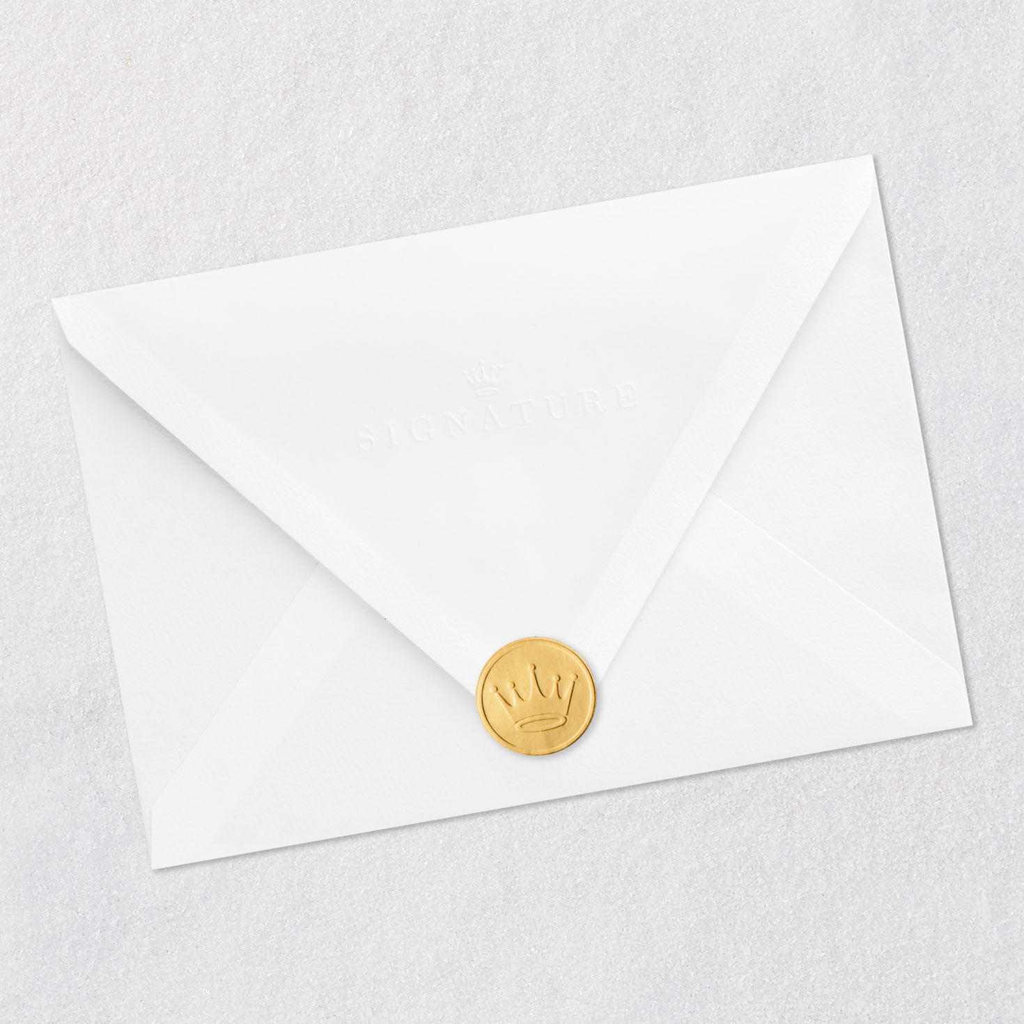 Hunter Green and Gold Leaves Anniversary Card Envelope Back with Seal image number 7