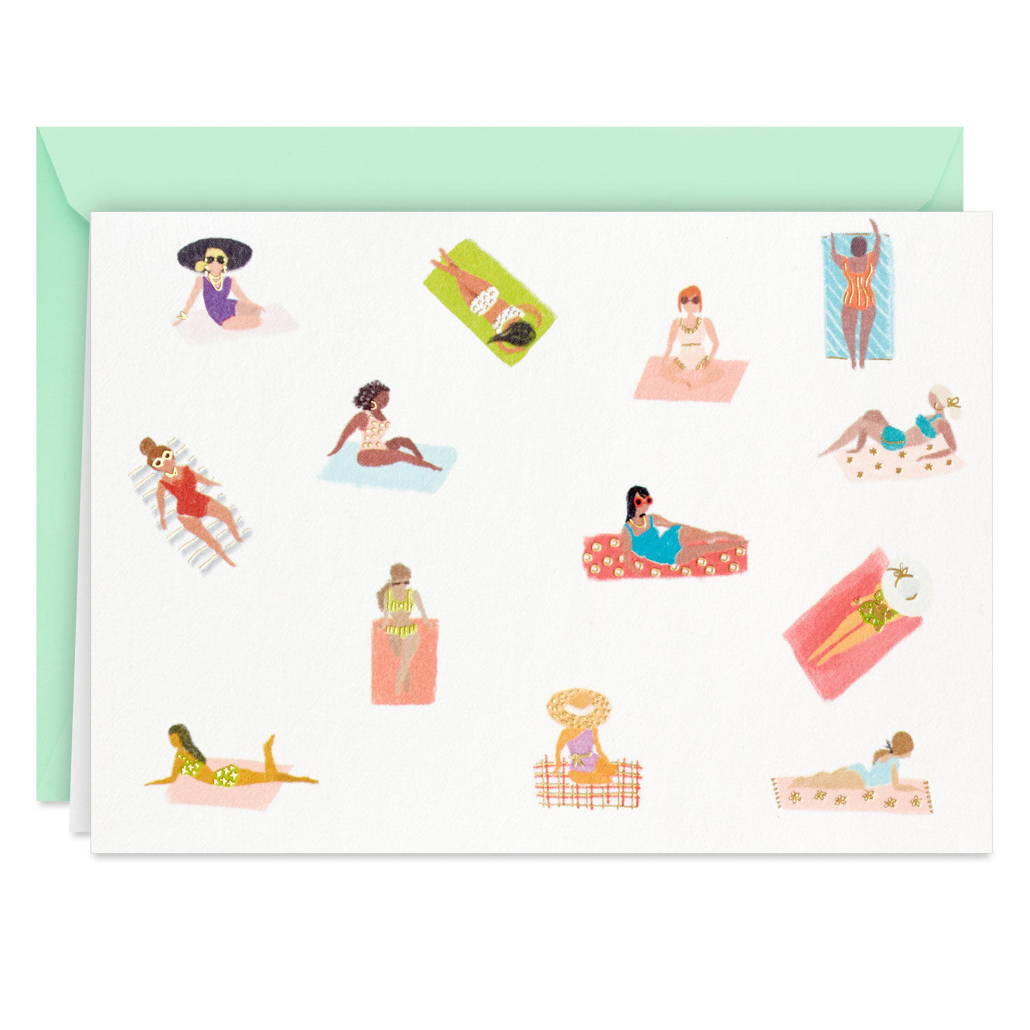 Beachgoing Women Boxed Blank Notes, Pack of 10, , large image number 2