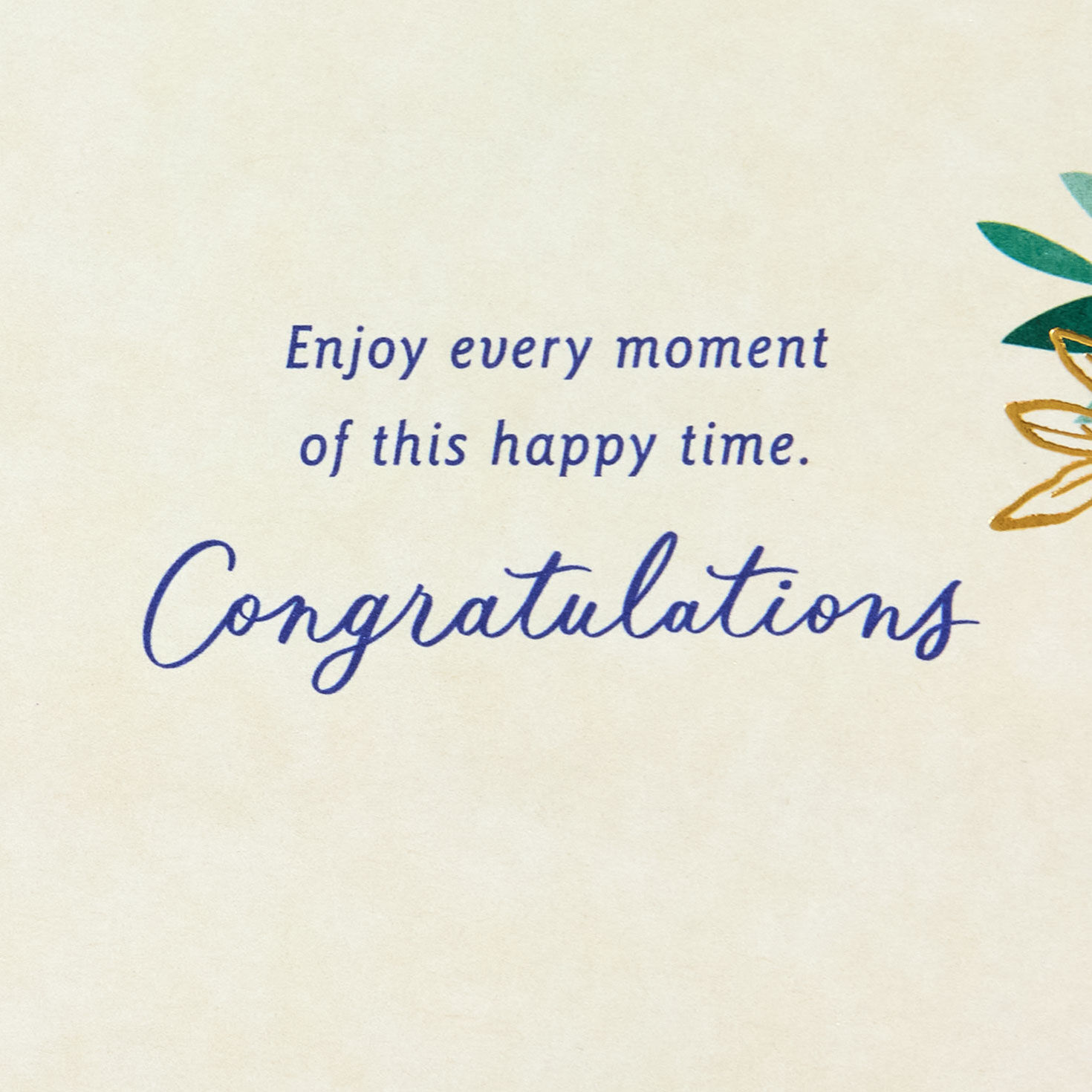 Butterflies and Leaves Wedding Congratulations Card Sentiment image number 2