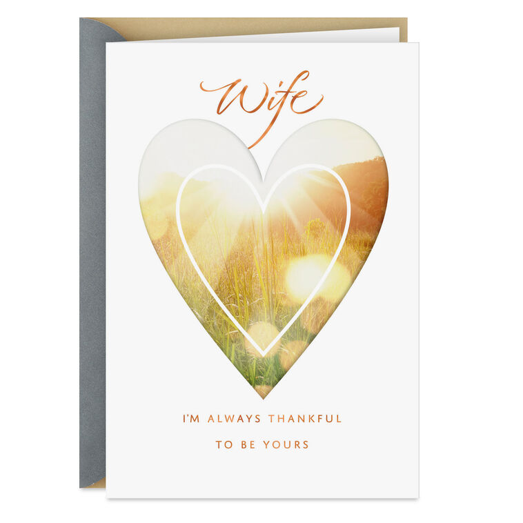 Always Thankful to Be Yours Thanksgiving Card for Wife