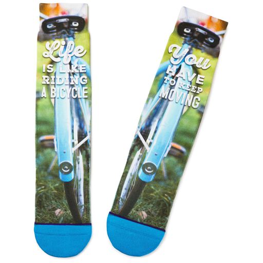 Life Is Like Riding a Bicycle Toe of a Kind Novelty Socks, 