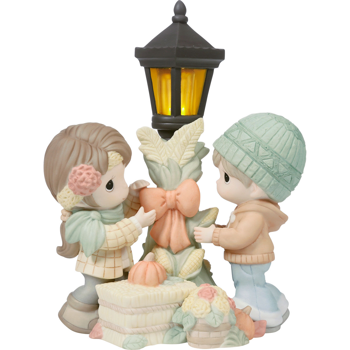 Precious Moments Leaves Are Falling, Autumn Is Calling LED Figurine, 7.8"