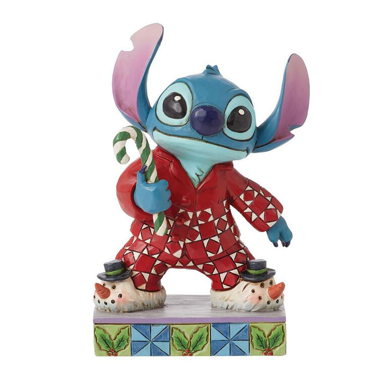 Jim Shore Disney Stitch In Christmas Pajamas Figurine, 4.6"