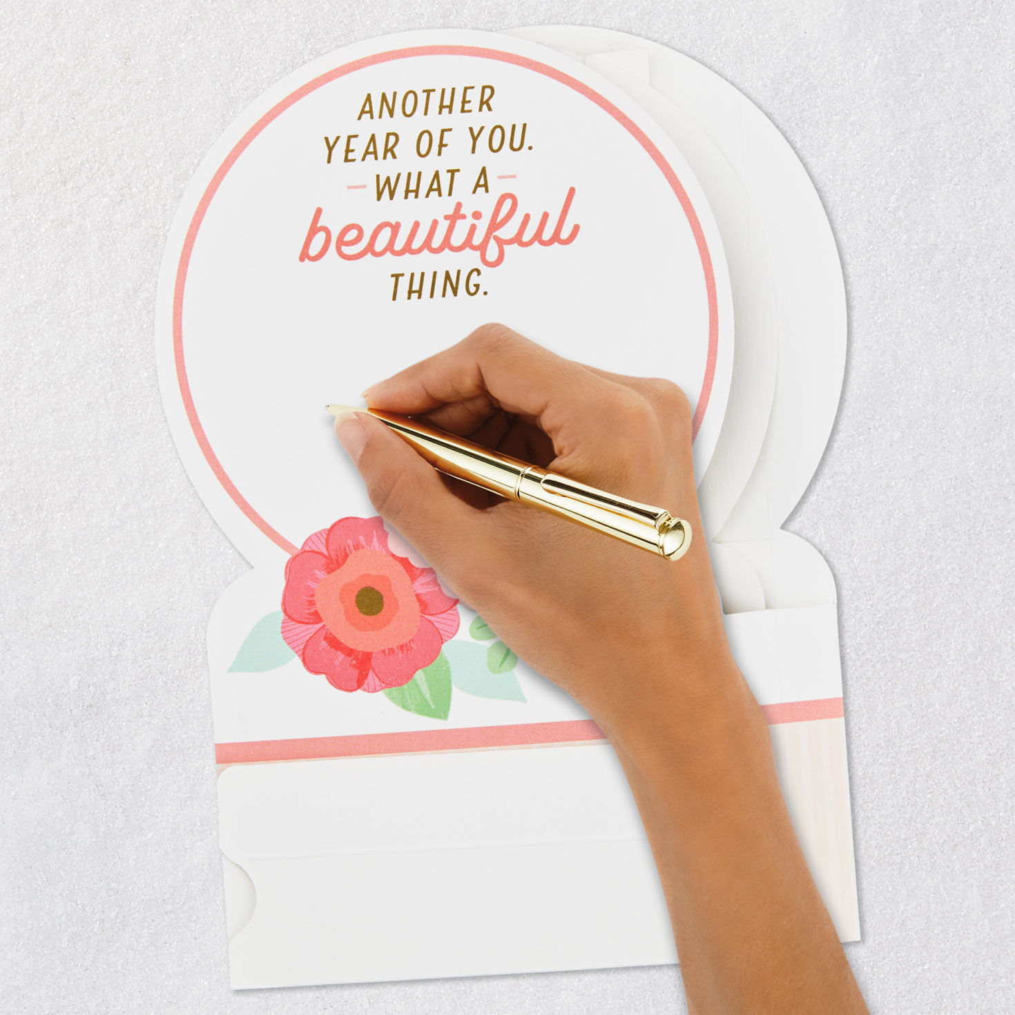 Happy Birthday Floral Snow Globe Musical 3D Pop-Up Birthday Card With Motion, , large image number 6