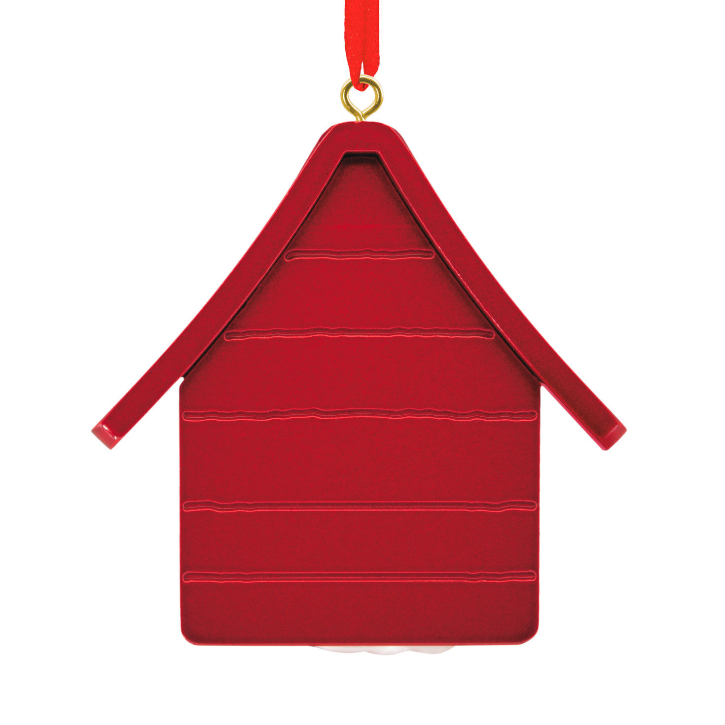 Snoopy With Doghouse Christmas Ornament Back image number 6