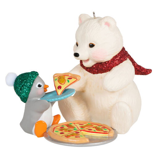 Snowball and Tuxedo Sharing a Slice Ornament, 