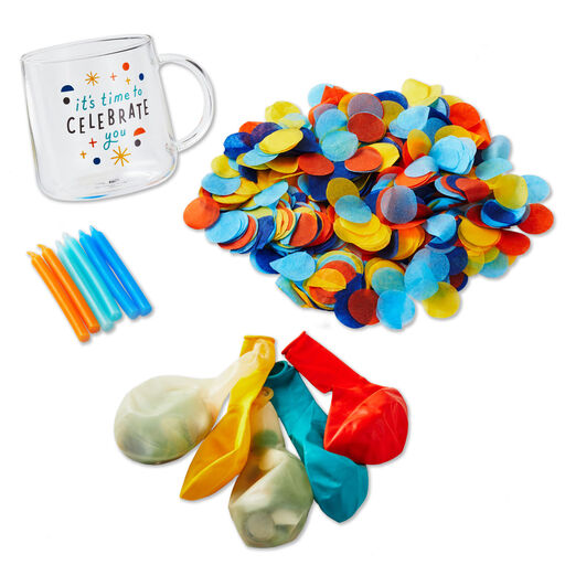 It's Time to Celebrate You Glass Mug Party Kit, 