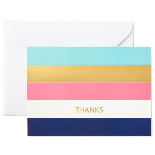 Assorted Bold and Modern Blank Thank-You Notes, Box of 50, 