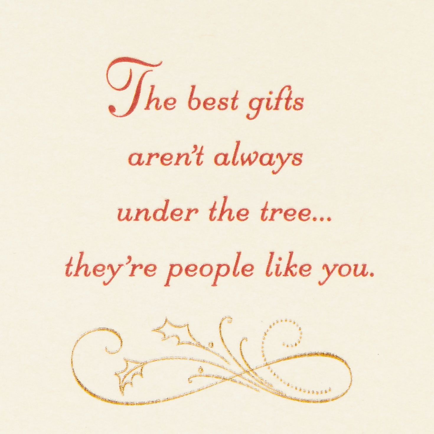 Elegant Gold and Red Tree Christmas Card Sentiment image number 2
