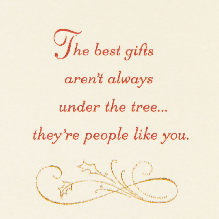 Elegant Gold and Red Tree Christmas Card Sentiment image number 2