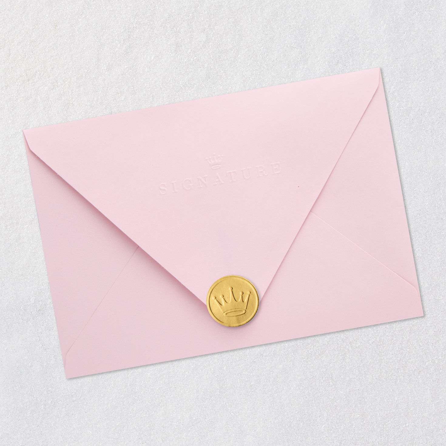 You Are Loved Floral Hoop Wreath Card Envelope Back with Seal image number 8