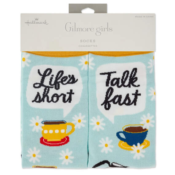 Gilmore Girls Life's Short, Talk Fast Crew Socks, , large image number 4