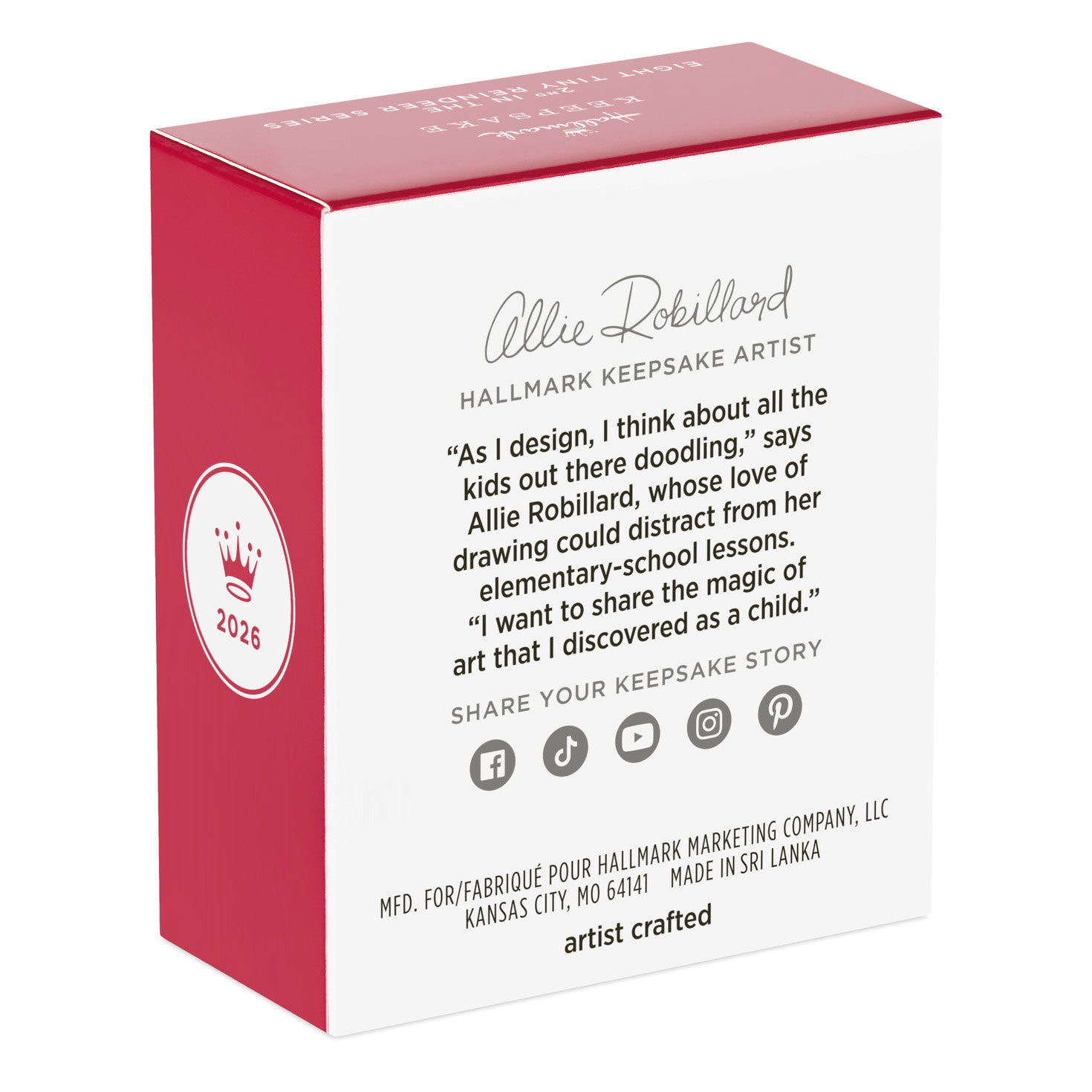 Dancer Reindeer Keepsake Ornament Package Back image number 8