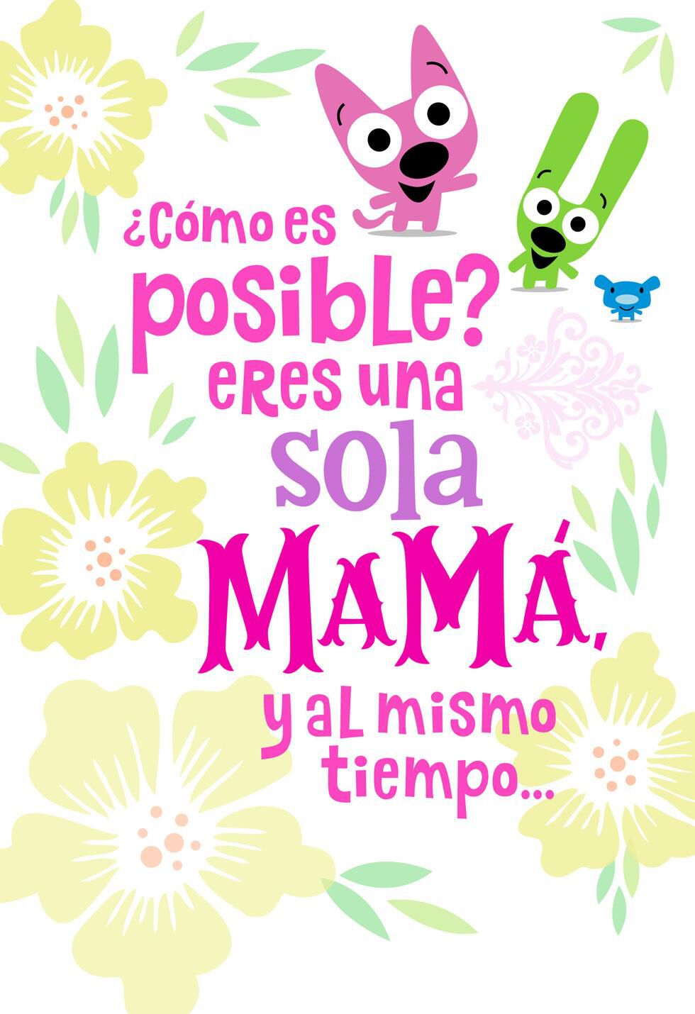 Marvelous! hoops&yoyo™ Musical Spanish-Language Mother's Day Card