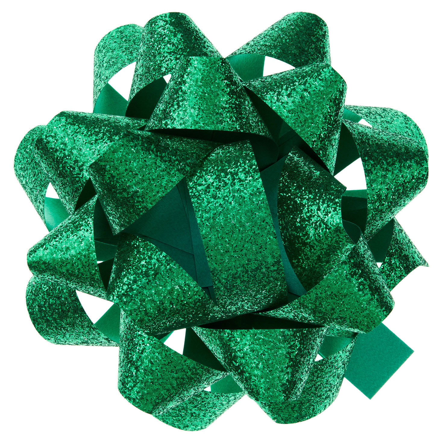 4.6" Green Sparkle Christmas Gift Bow
