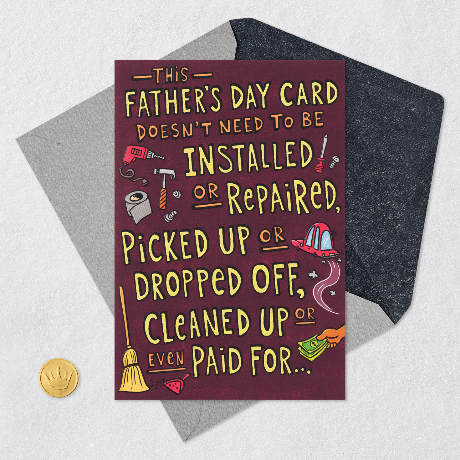 Gift Card Funny Fathers Day Presents Independent Funny Father's