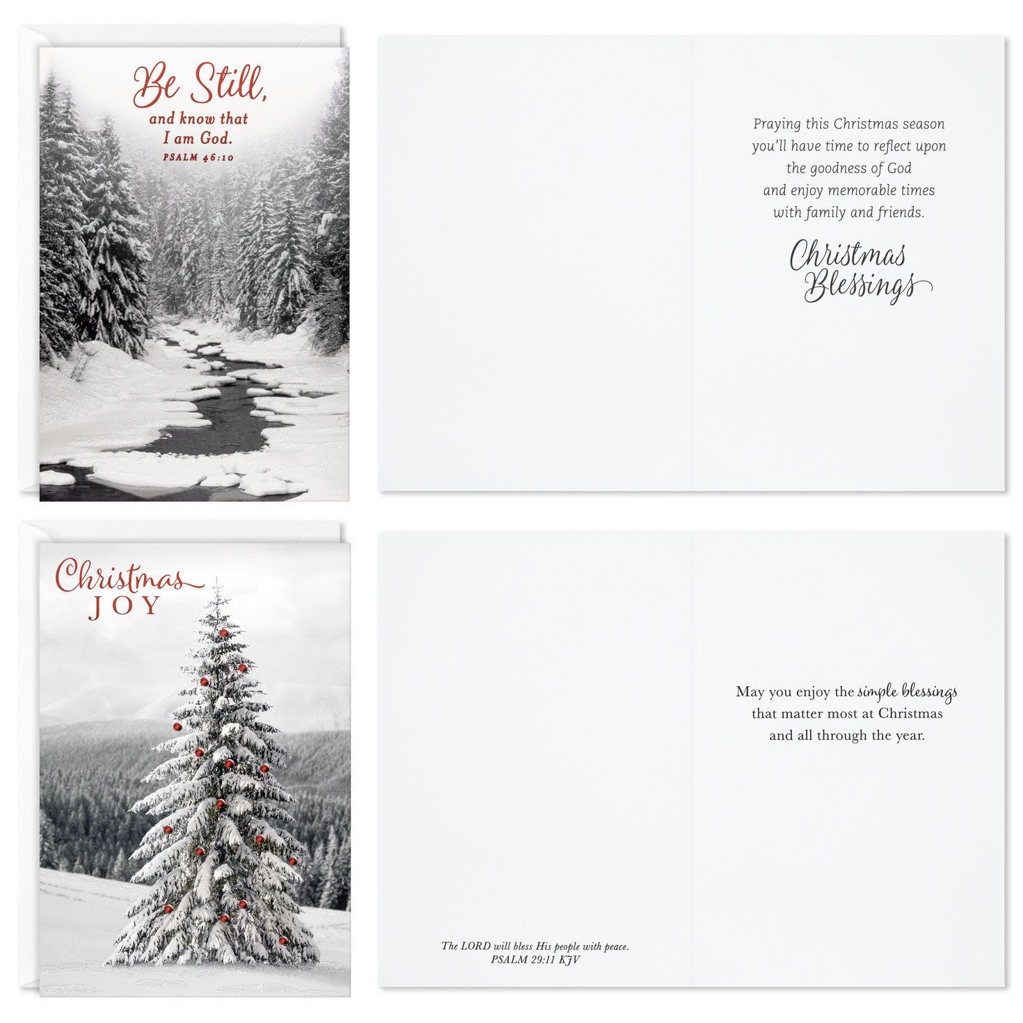 Snowy Photos Christian Christmas Cards Assortment Card Front with Sentiment image number 3