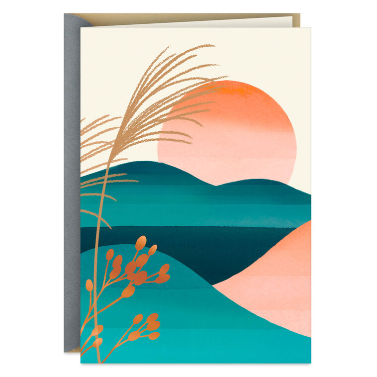 Sunset Landscape Blank Card